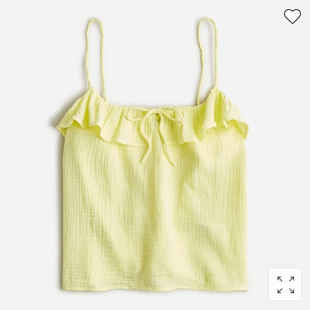 NWT J. Crew rufflle cami top, XS